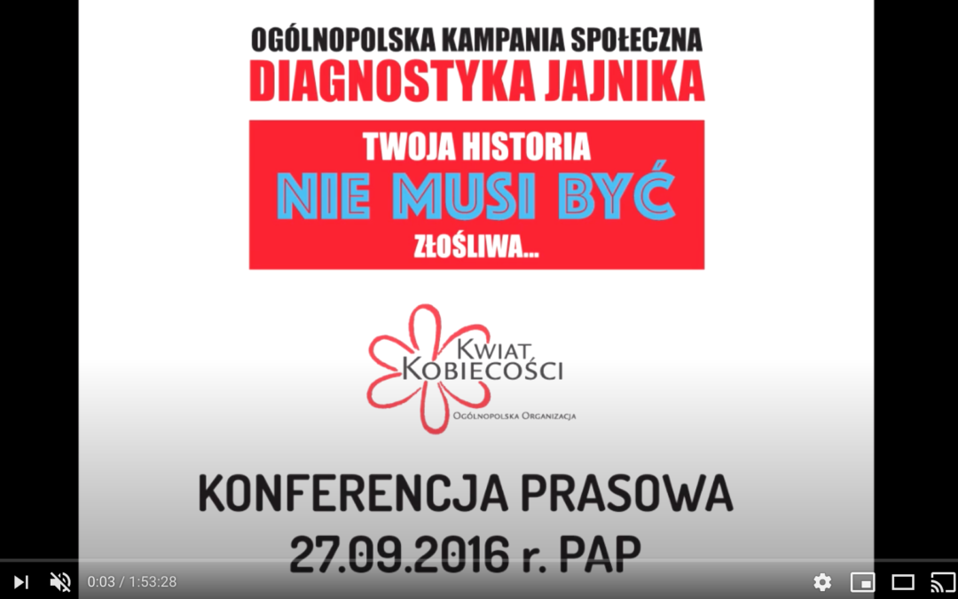 “Diagnostyka jajnika” 2016 – konferencja prasowa PAP