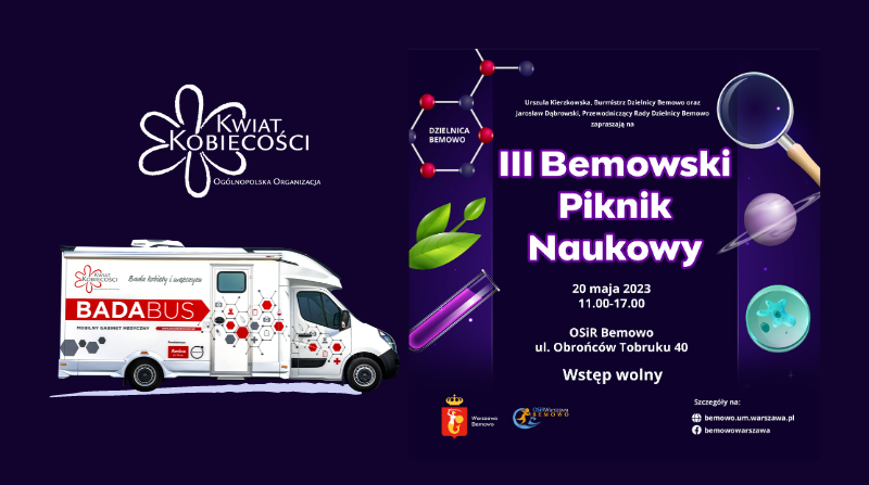 BADABUS na III Bemowskim Pikniku Naukowym – już 20 maja 2023, OSiR Warszawa Bemowo
